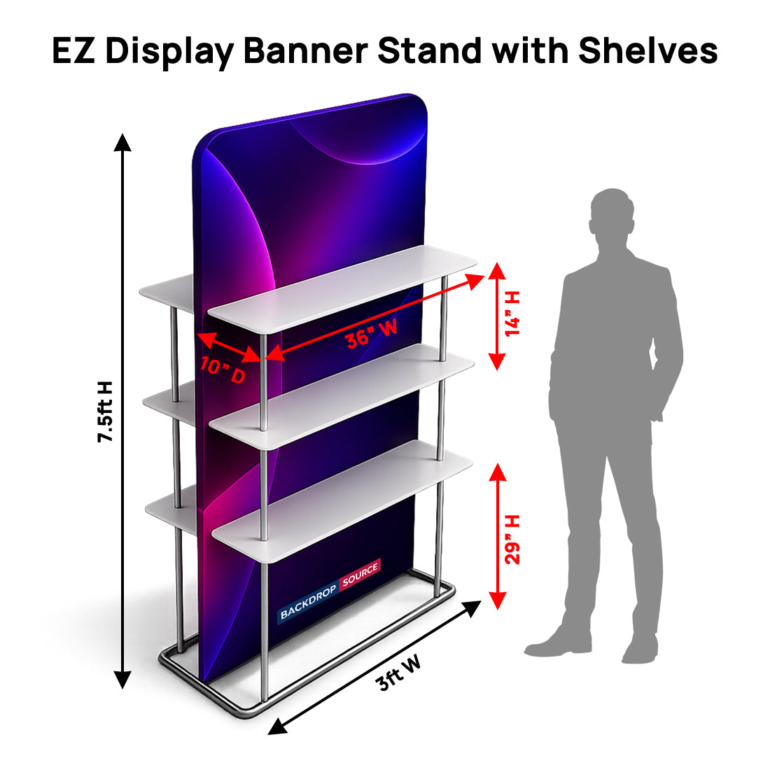 Présentoir EZ Display avec étagères 
