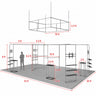 30x20 Island Booth Kit with Hexagon Lounge Shelving & 4 Counters