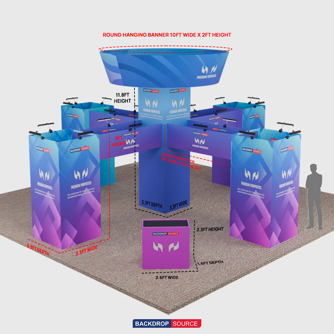 Modular Booth Kits 30ft x 30ft - Model 1