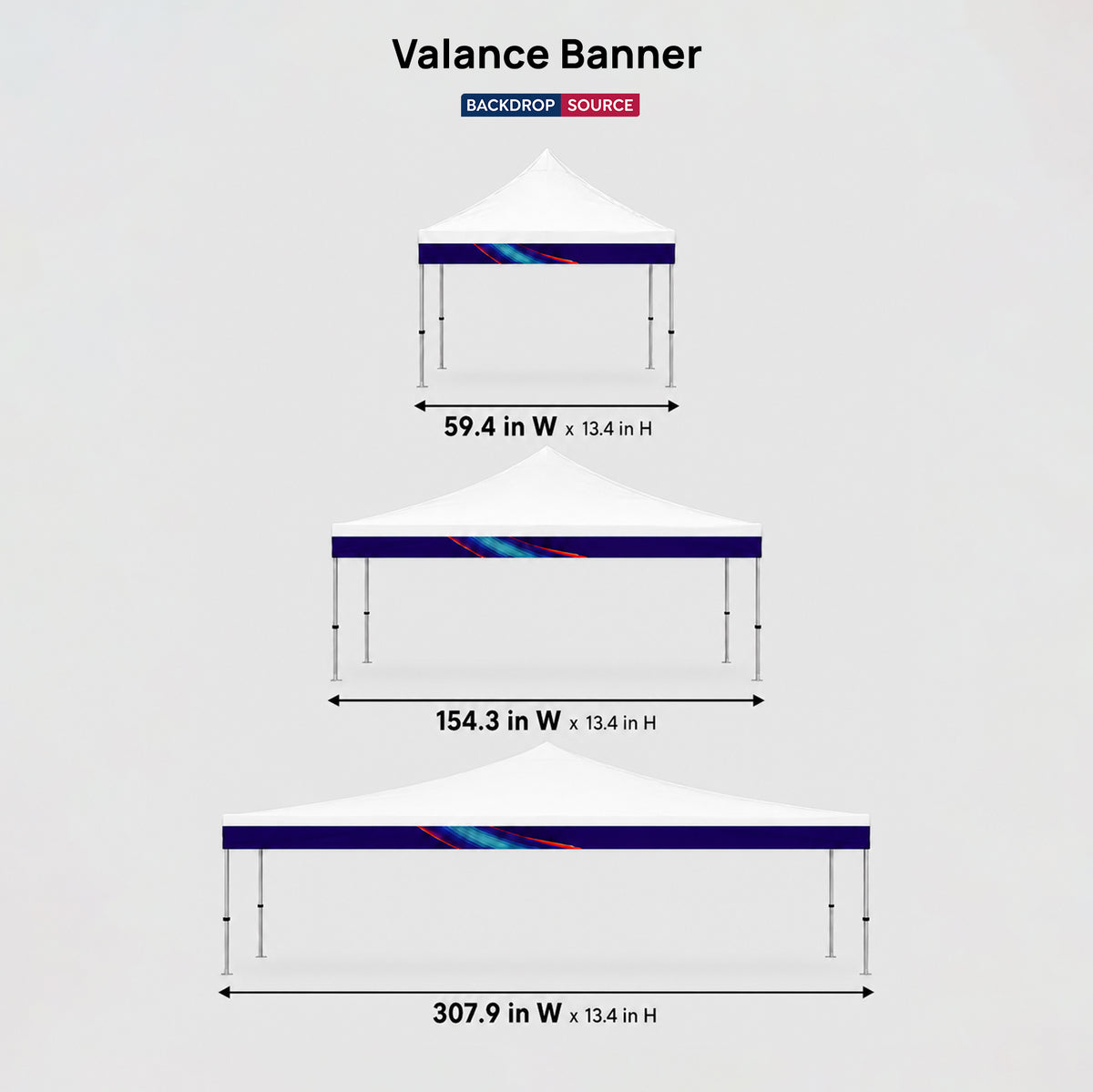 Fabric Canopy Tent Valance Banner