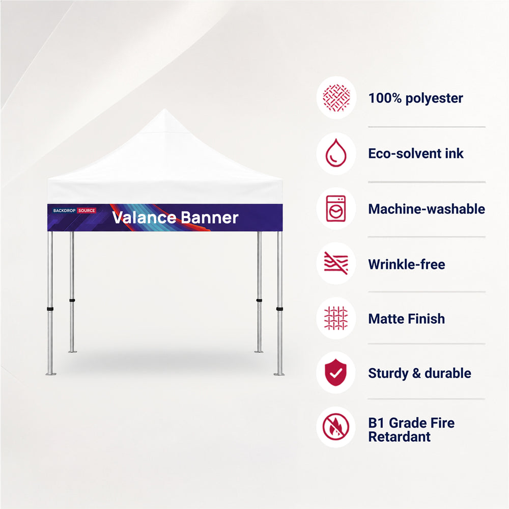 Fabric Canopy Tent Valance Banner