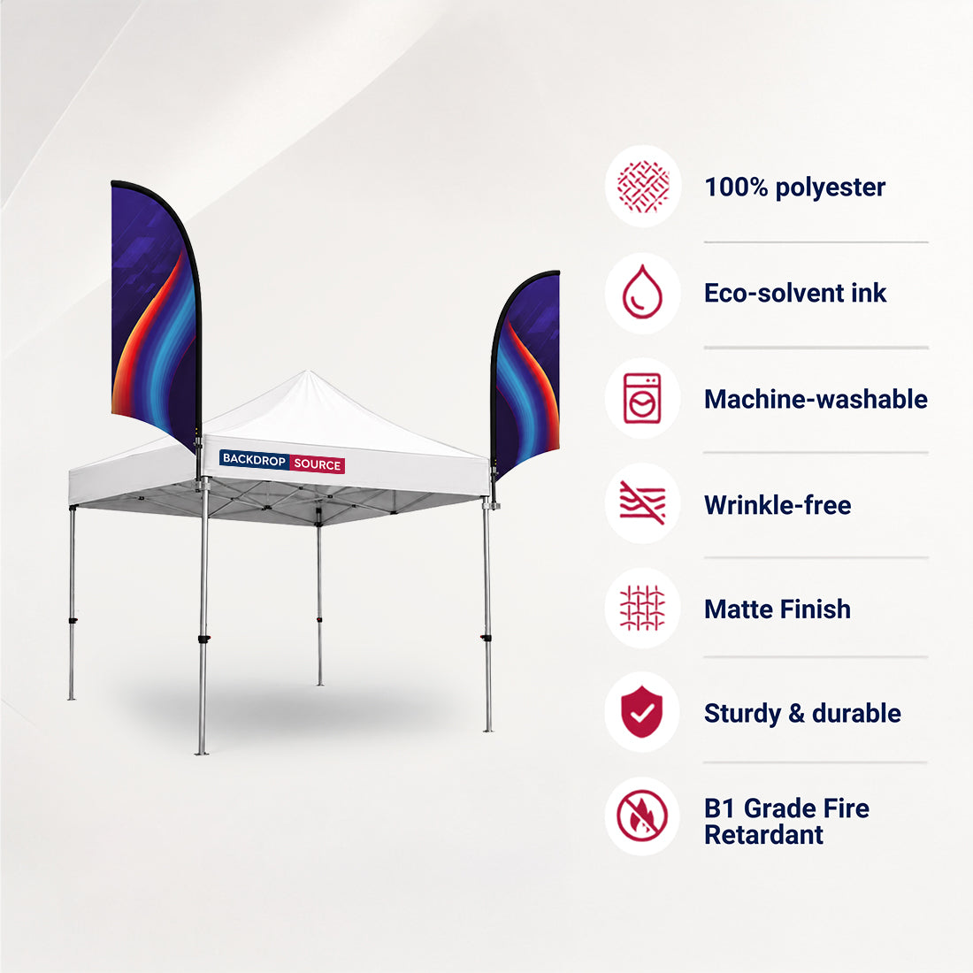 Fabric Feather Flag for Canopy Tents