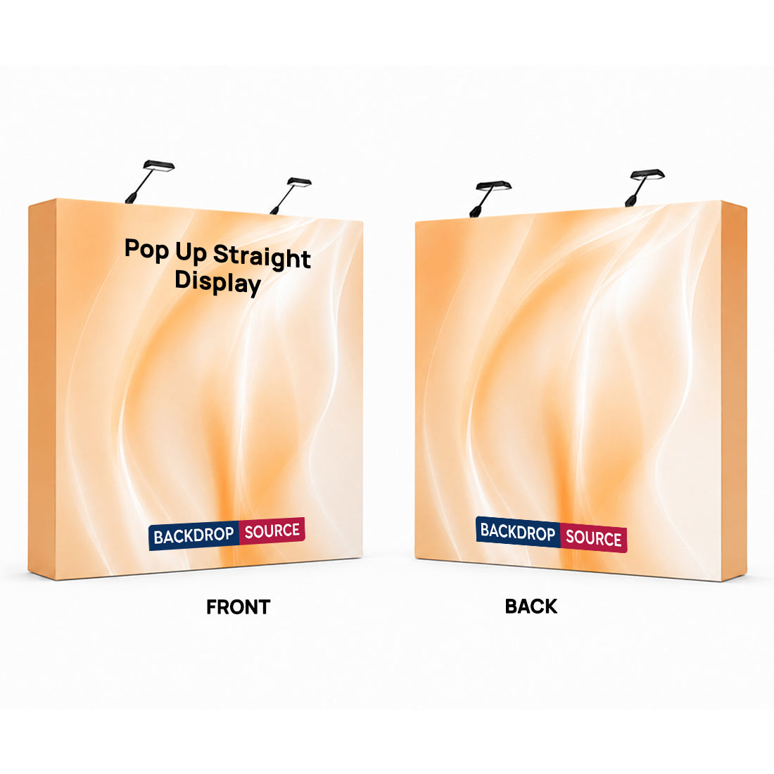 Fabric Popup Straight Backwall Kit with Clamping Lights