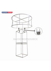 Fabric Tower Column Stand with Circle