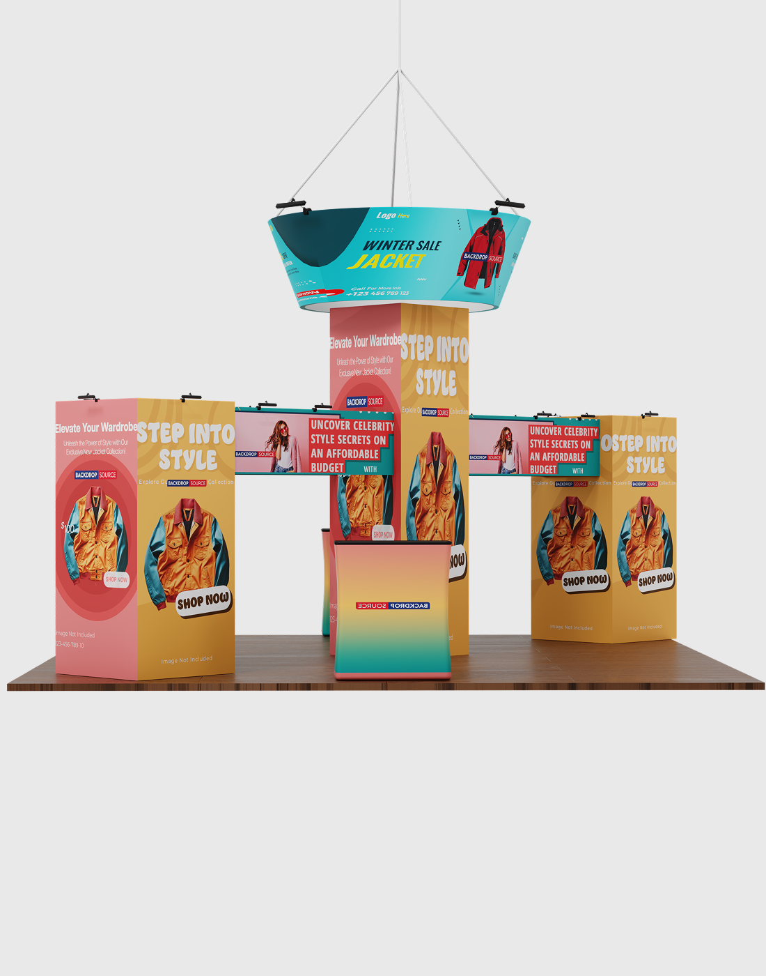 Modular Booth Kits 20ft x 20ft - Model 8