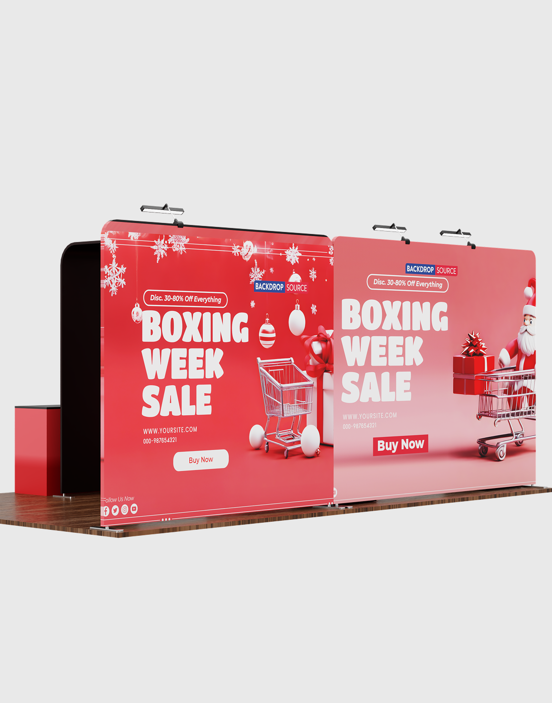 Portable Exhibit Display 10ft x 20ft - Model 5