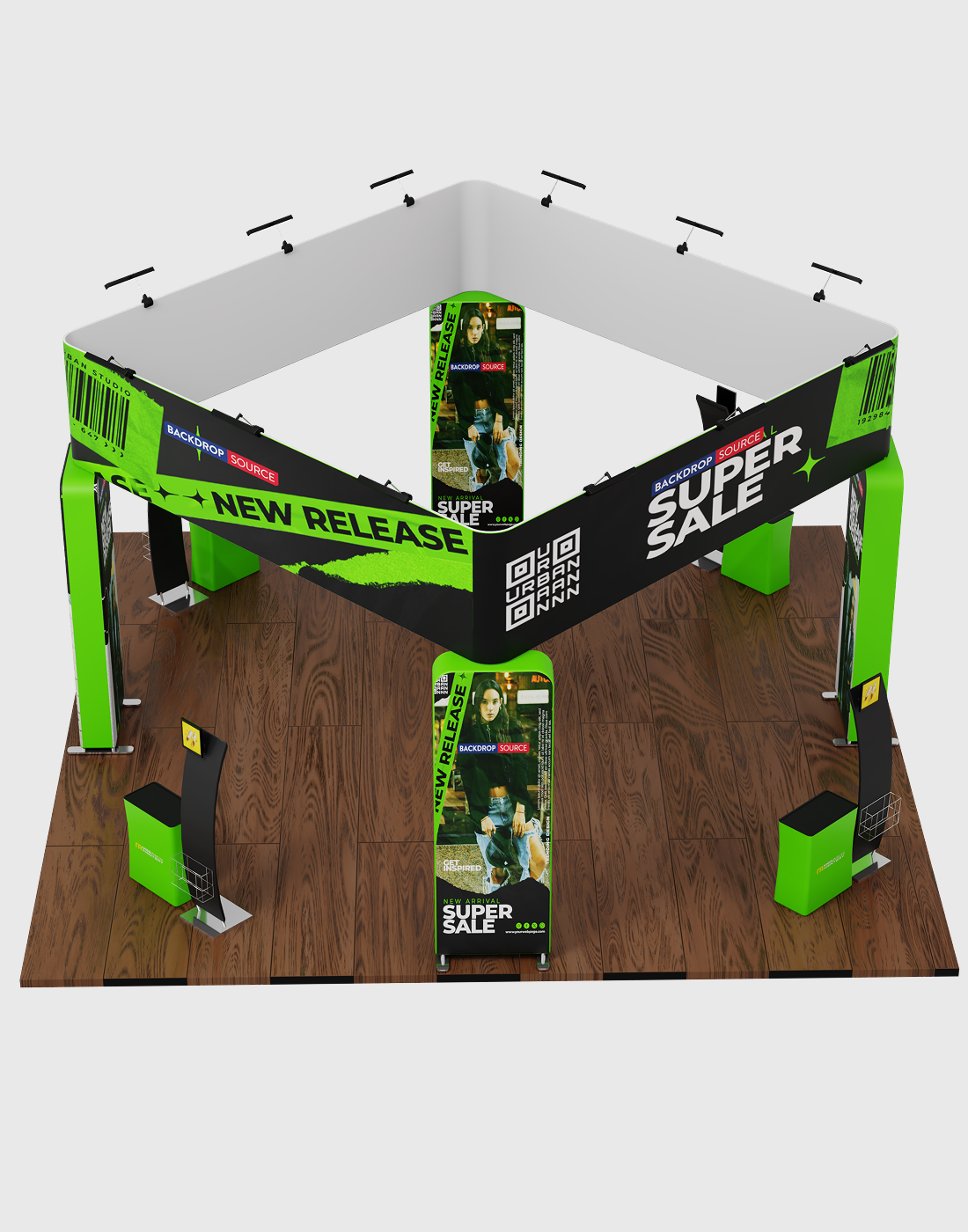 Modular Booth Kits 20ft x 20ft - Model 11