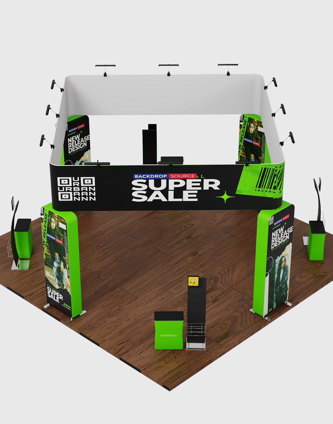Modular Booth Kits 20ft x 20ft - Model 11