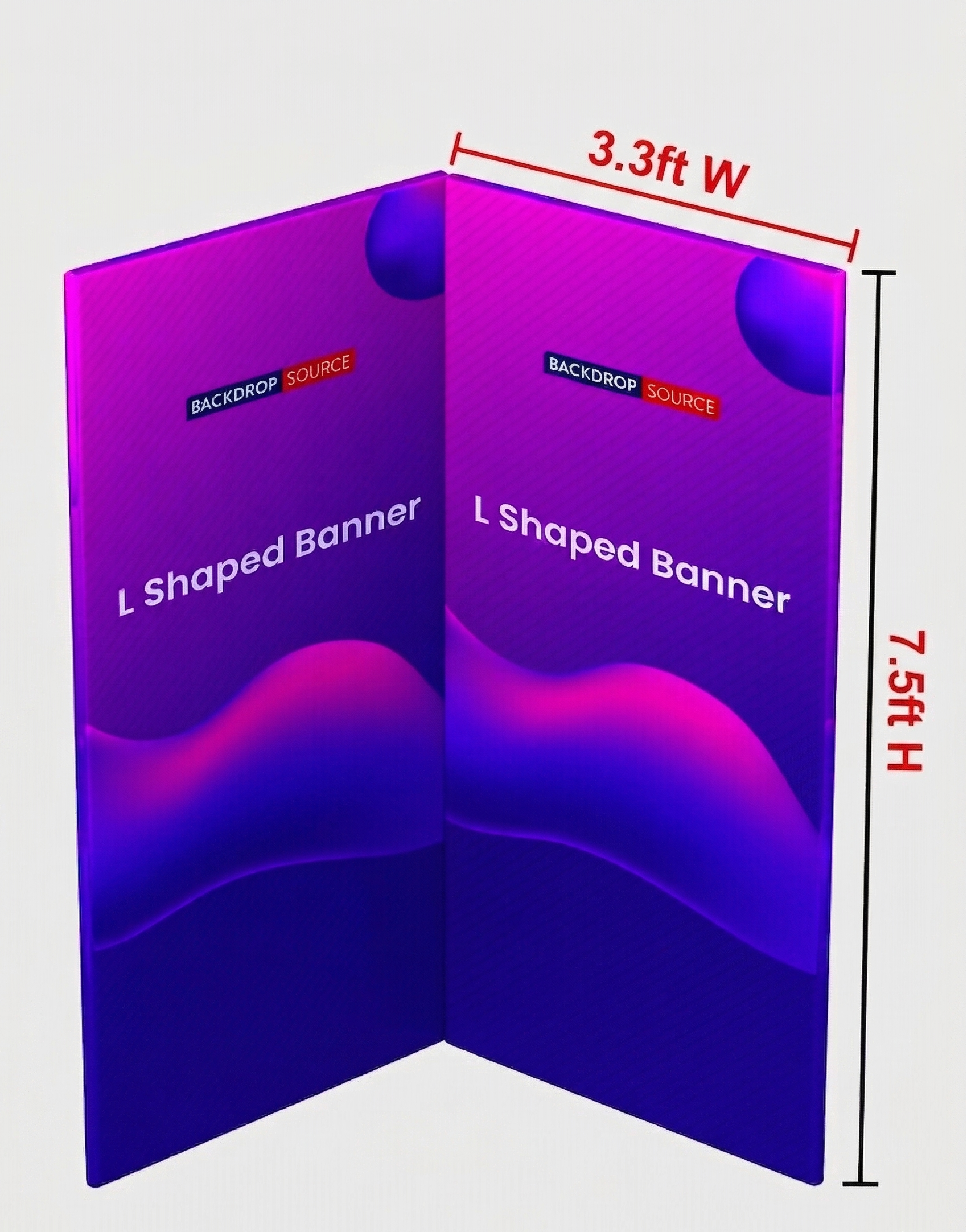 Bannière en forme de L 