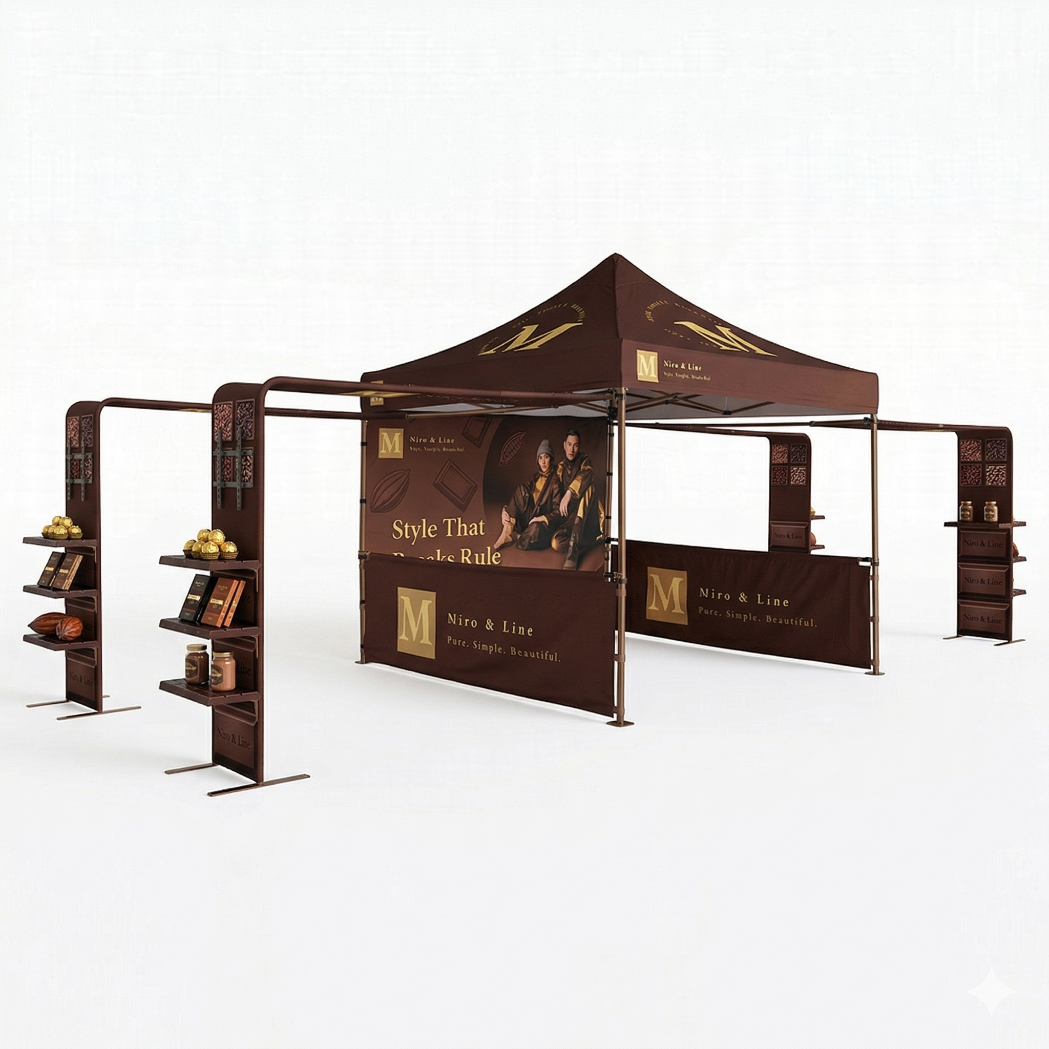 10ft x 10ft Custom Event Tent with Folding Counter Table10ft x 10ft Custom Event Tent with Folding Counter Table10ft x 10ft Custom Event Tent with Folding Counter Table