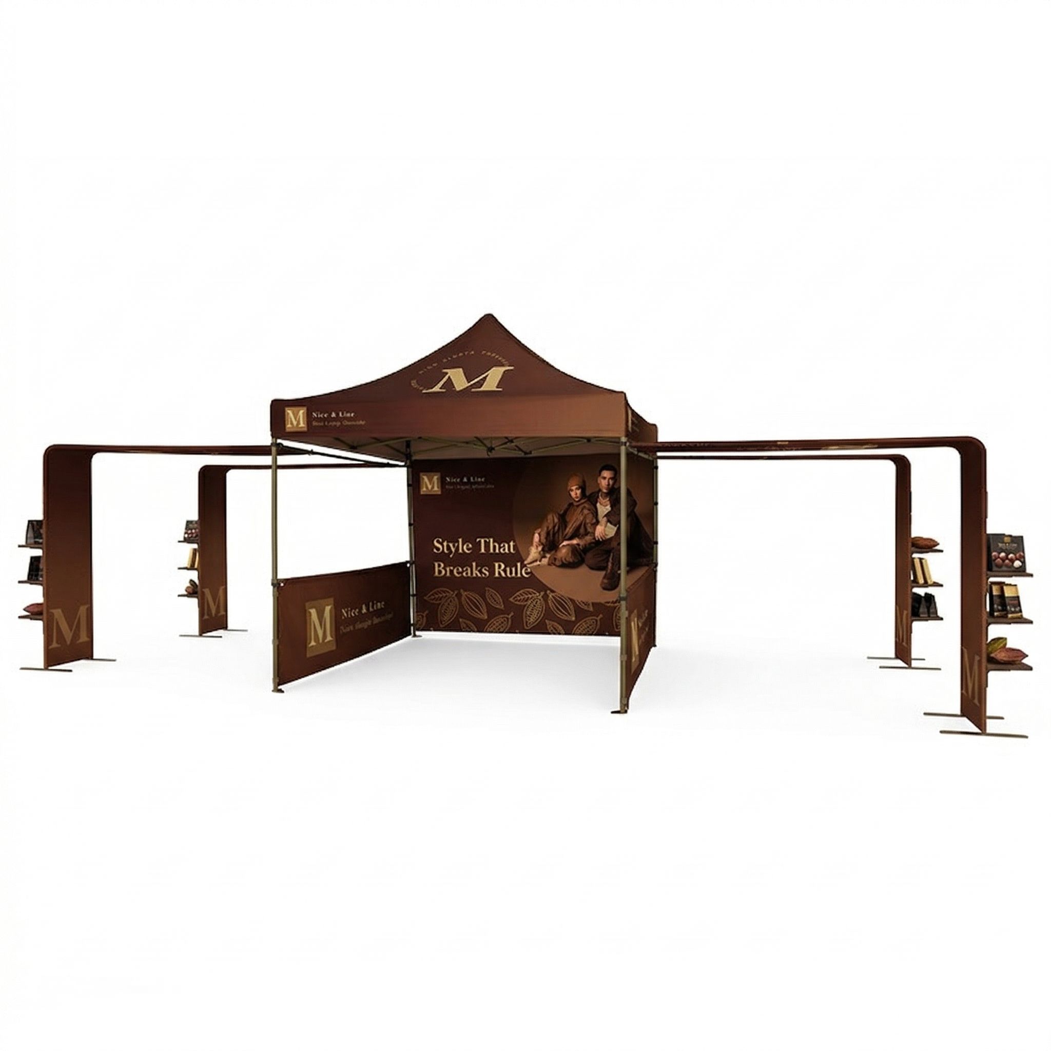 10ft x 10ft Custom Event Tent with Folding Counter Table10ft x 10ft Custom Event Tent with Folding Counter Table10ft x 10ft Custom Event Tent with Folding Counter Table
