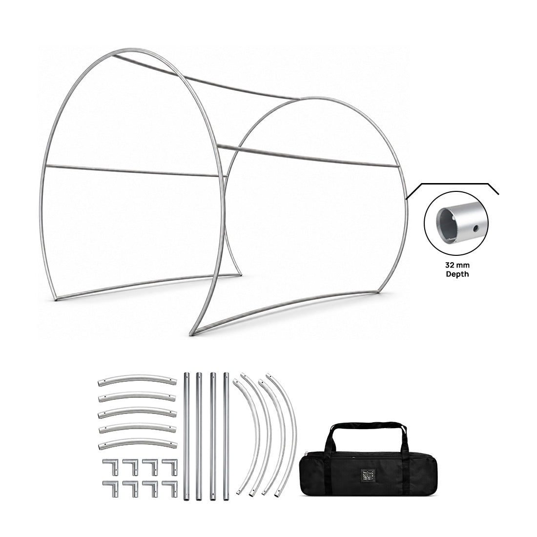 Cabine photo demi-cercle 