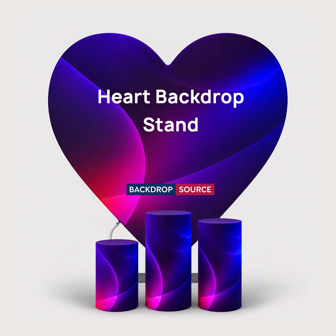 Support de fond en forme de cœur avec socle