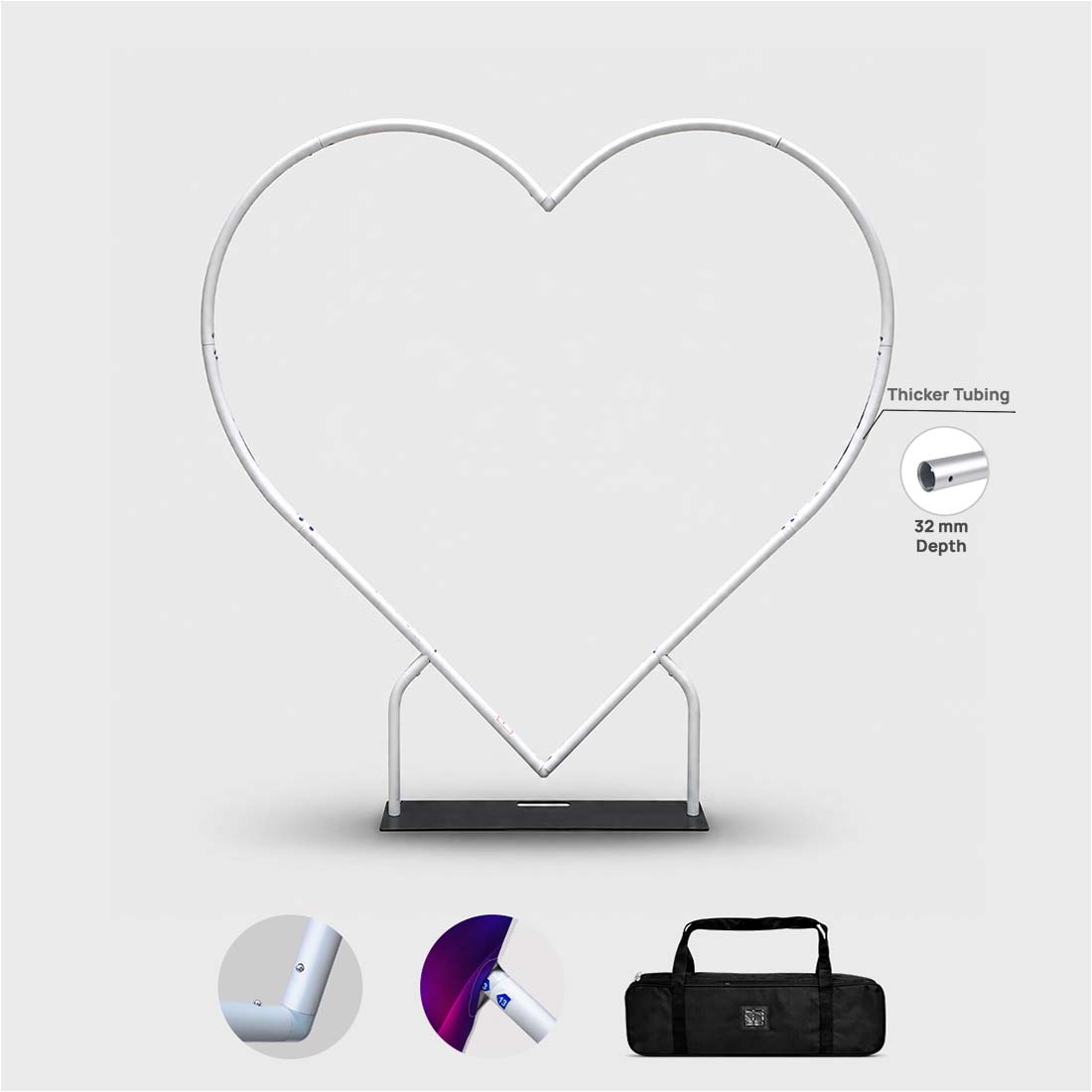 Support de fond en forme de cœur avec socle