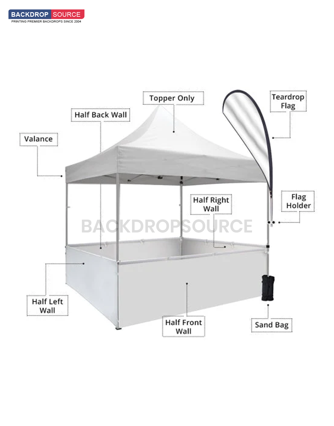 Heavy Duty Custom Canopy Tent (15Ft x 10Ft)