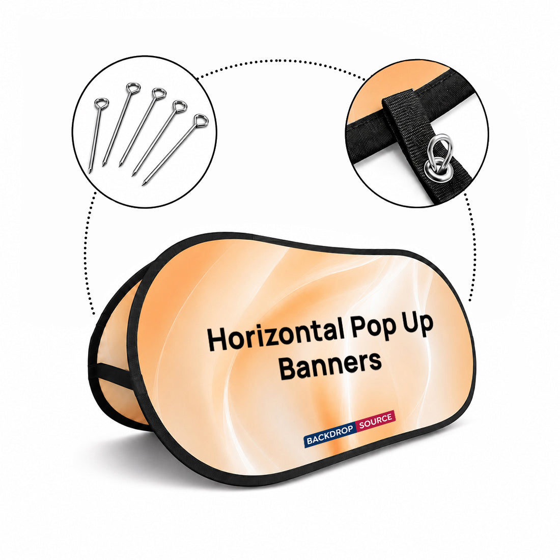 Bannière dépliable horizontale (impression recto verso) 