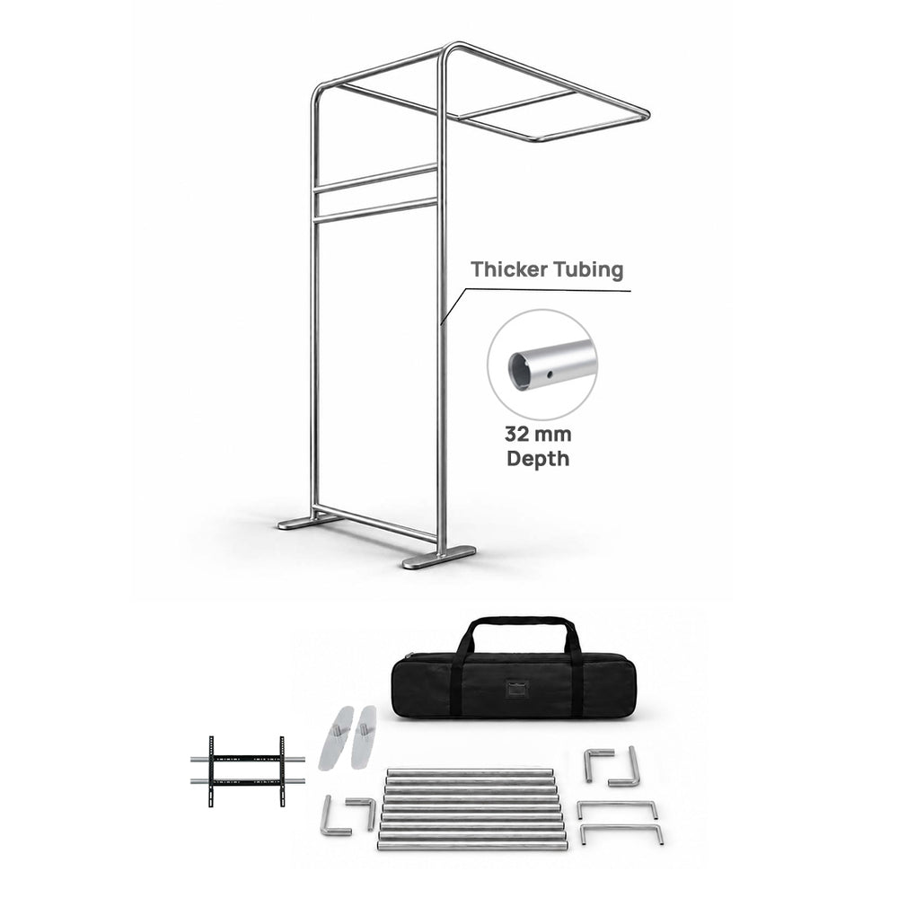 L-Shaped Exhibition Arch with TV Support
