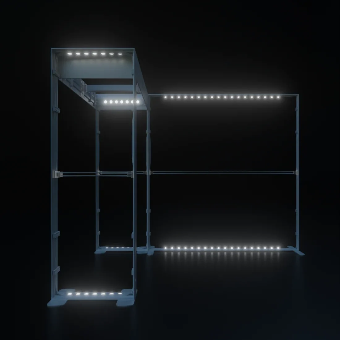 10x10 Backlit SEGO Booth Kit with Square Arch Backwall