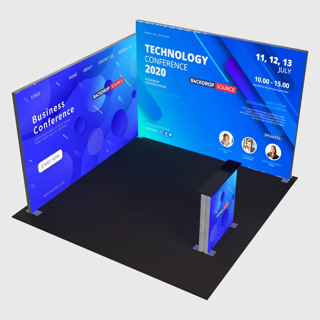 Kit d'affichage modulaire lumineux SEG - Modèle 8 