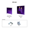 Backlit SEG L-Shape Booth Kit with Corner Sidewall & Counter