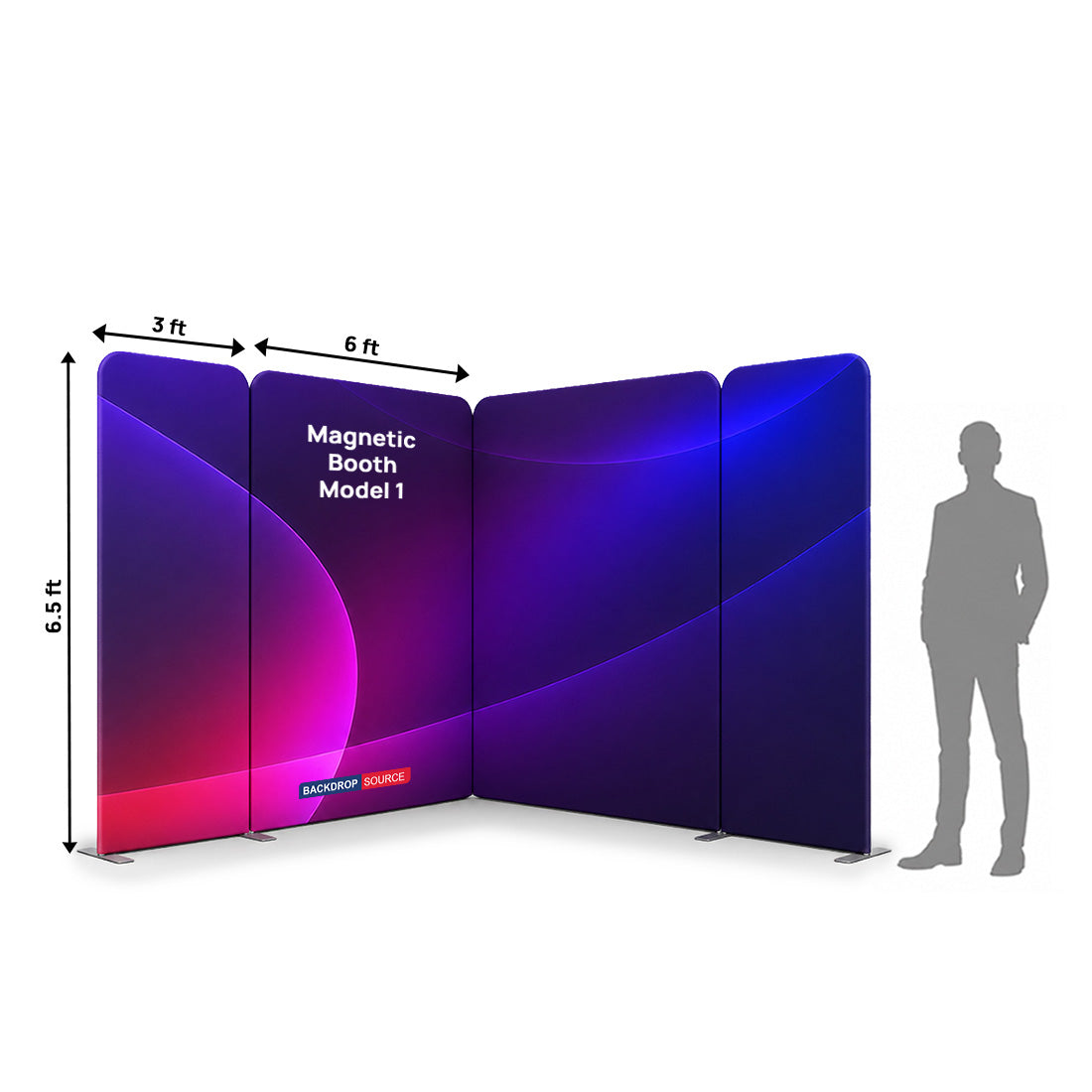 Magnetic Fabric Booth Display - Model 1 (10 x 10ft)