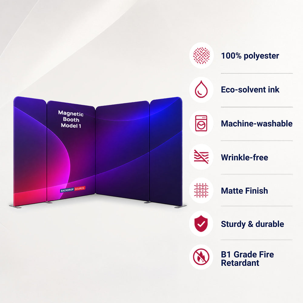Magnetic Fabric Booth Display - Model 1 (10 x 10ft)