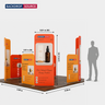 13x10 Magnetic Fabric Booth Wall with 8 Panels