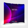 6.5x6.5 Magnetic Fabric Booth Wall with 3 Curved Panels