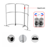6.5x6.5 Magnetic Fabric Booth Wall with 3 Curved Panels