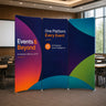 6.5x6.5 Magnetic Fabric Booth Wall with 3 Curved Panels
