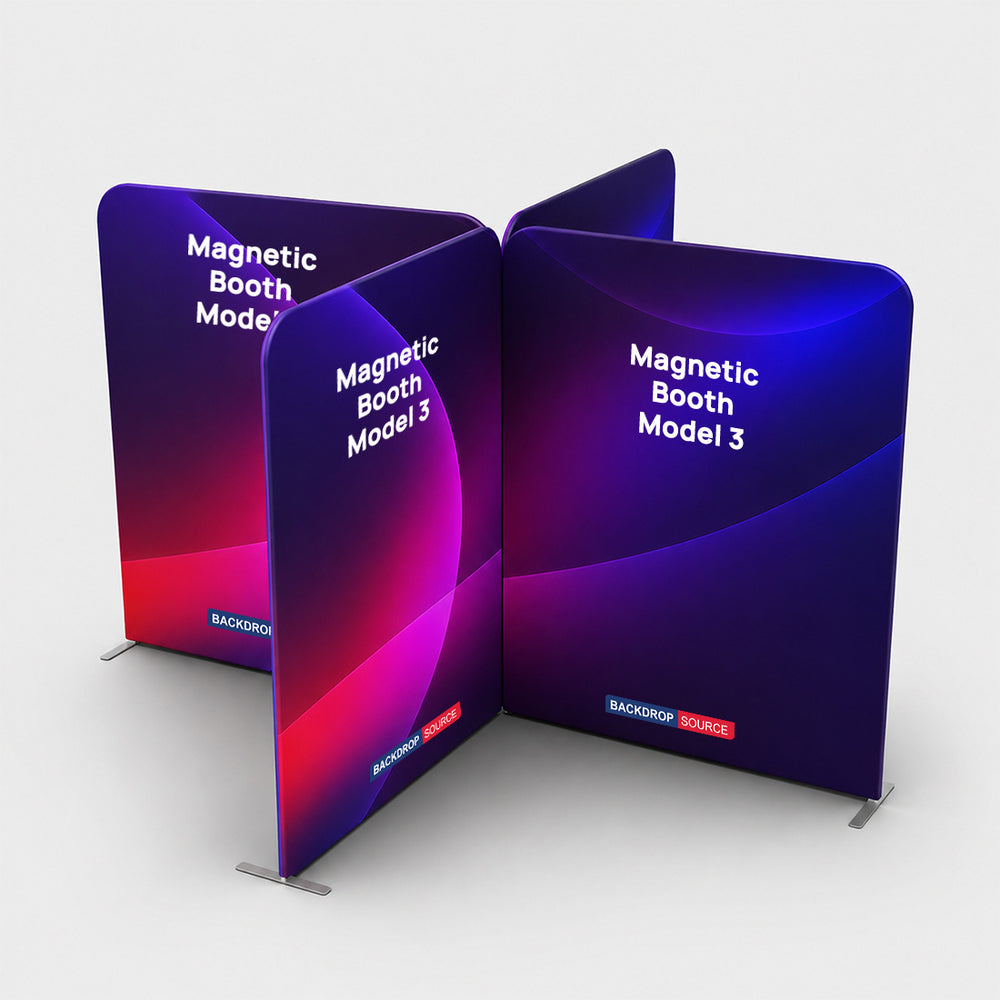 Magnetic Fabric Booth Display - Model 3 (13 x 13ft)