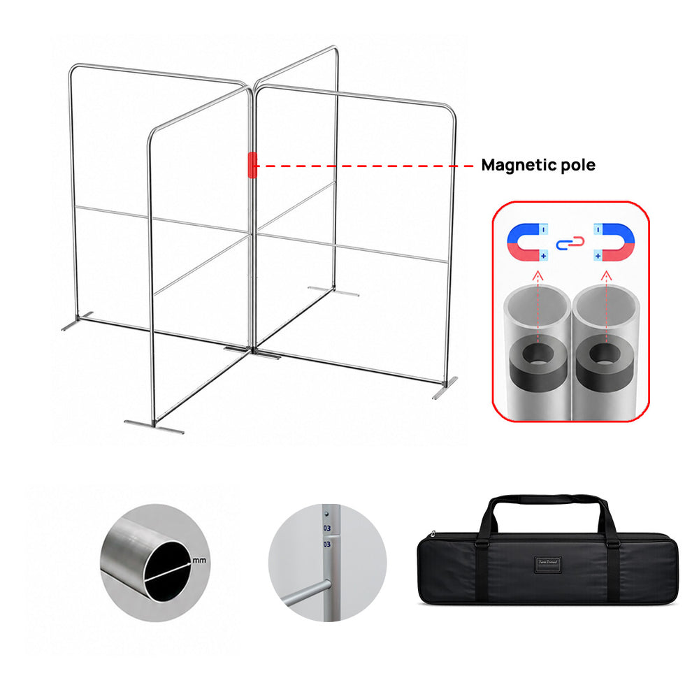 Magnetic Fabric Booth Display - Model 3 (13 x 13ft)