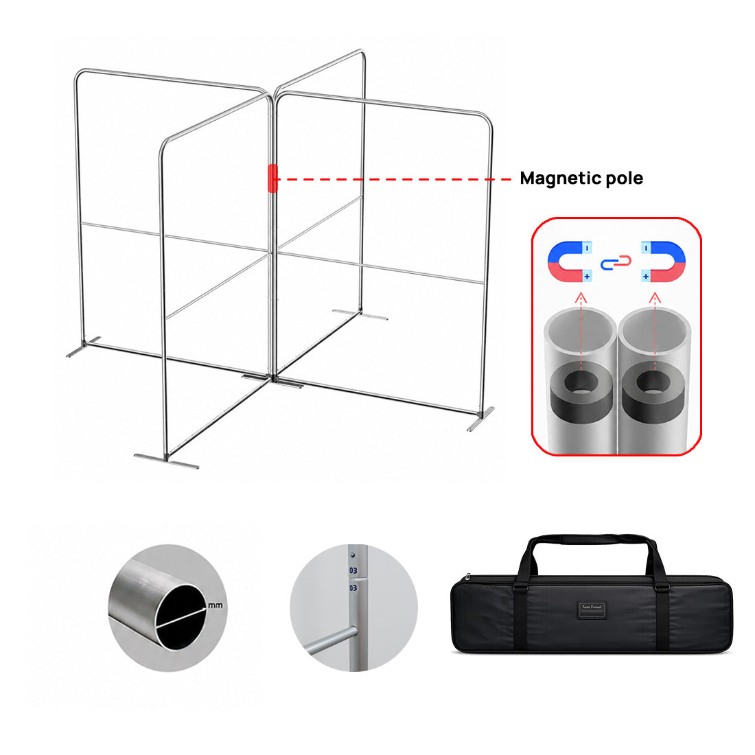 Magnetic Fabric Booth Display - Model 3 (13 x 13ft)