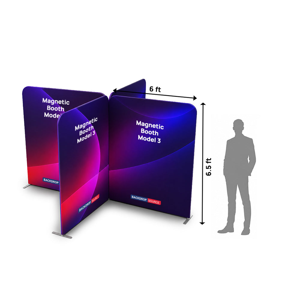 Magnetic Fabric Booth Display - Model 3 (13 x 13ft)