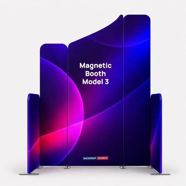 Magnetic Fabric Booth Display - Model 3 (6.5 x 6.5ft)