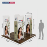 10x10 Magnetic Fabric Booth Wall with 8 Panels