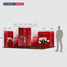 13x13 Magnetic Fabric Booth Wall with 9 Mixed Panels