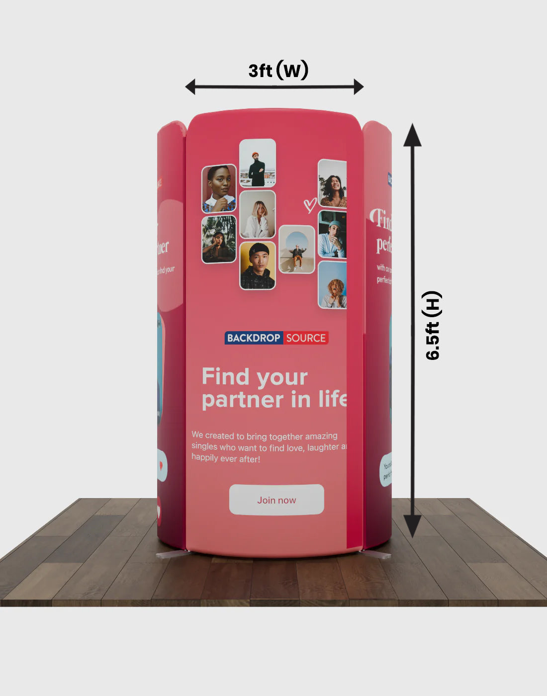 Magnetic Fabric Booth Display - Model 1 (6.5 x 6.5ft)