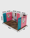 Magnetic Fabric Booth Display - Model 1 (16.4 x 10ft)