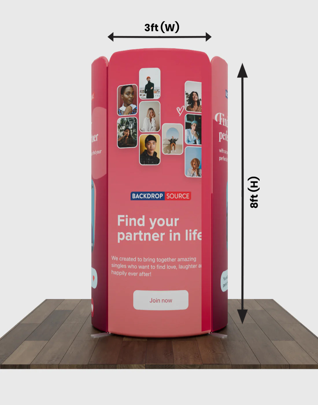 Magnetic Fabric Booth Display - Model 1 (6.5 x 6.5ft)