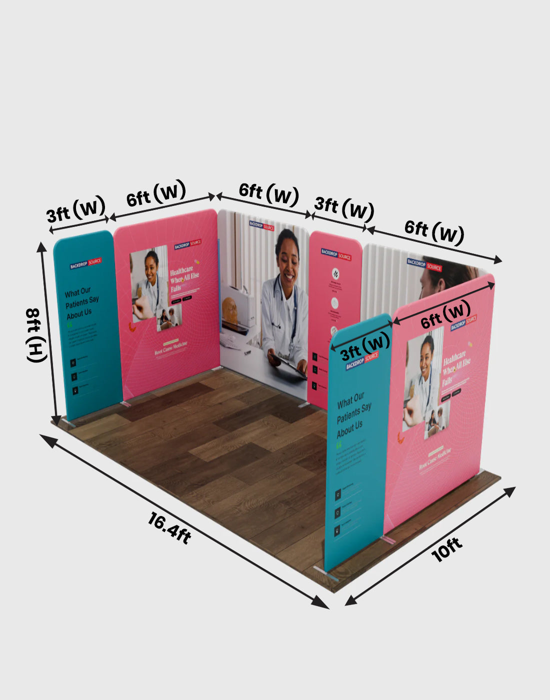 Magnetic Fabric Booth Display - Model 1 (16.4 x 10ft)