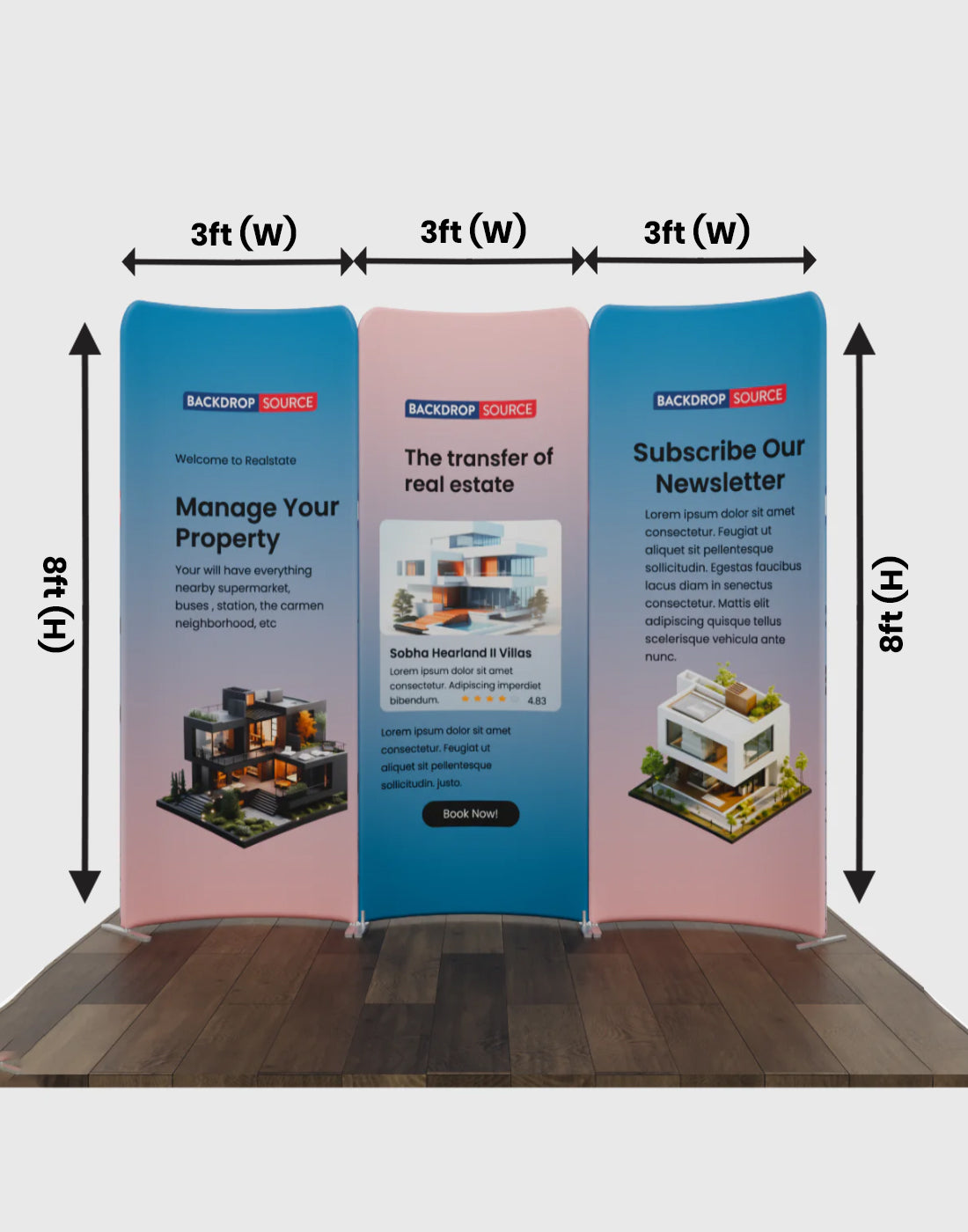 Magnetic Fabric Booth Display - Model 2 (6.5 x 6.5ft)