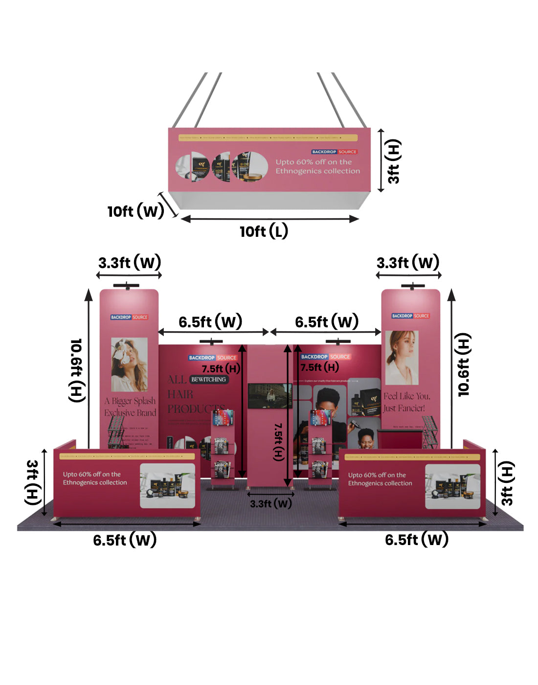 Modular Booth Kits 20ft x 20ft - Model 07