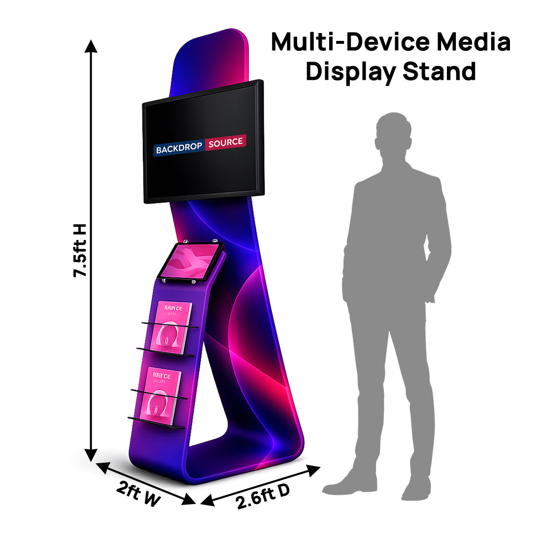 Multi-Device Media Display Stand