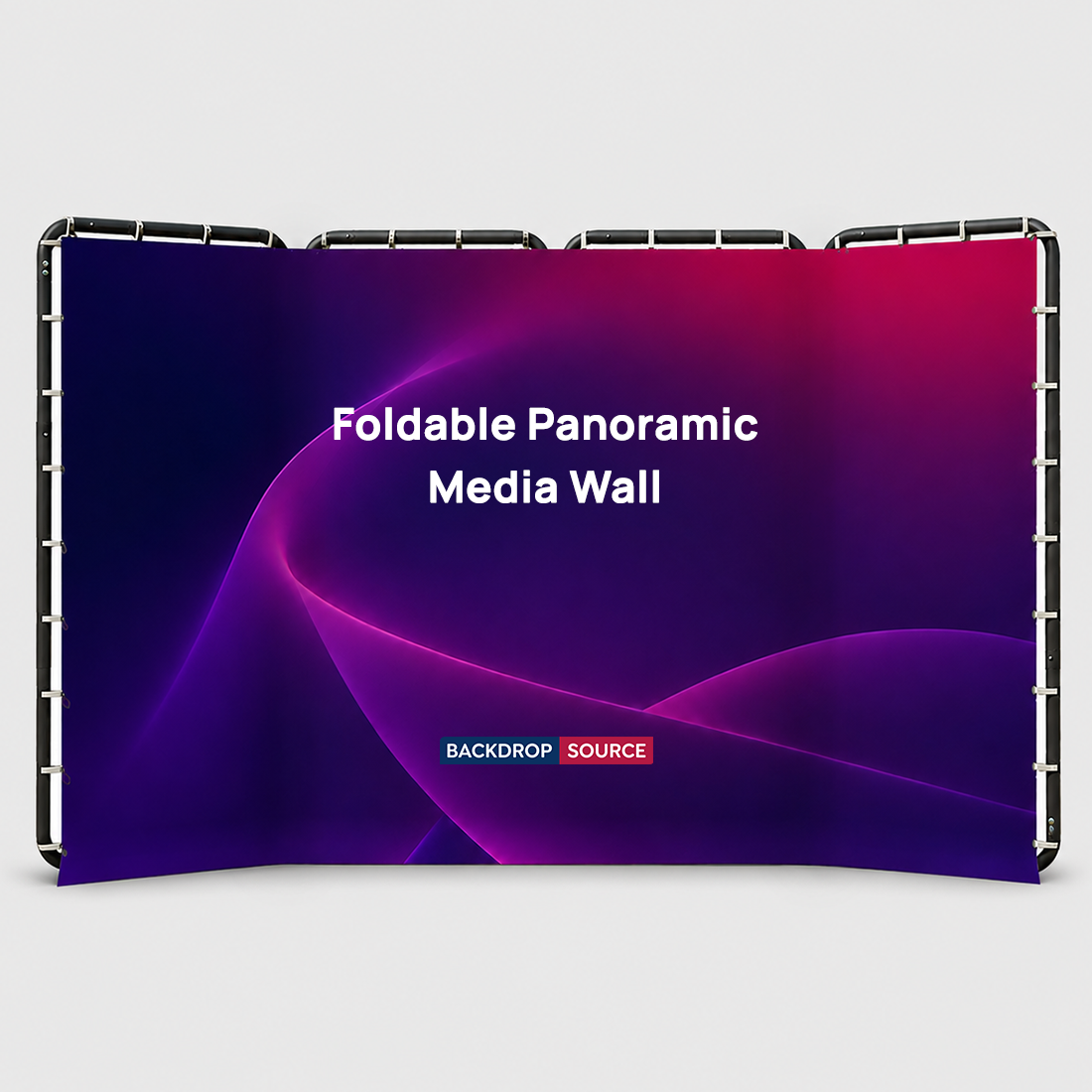 Mur multimédia panoramique pliable à forme modulable 