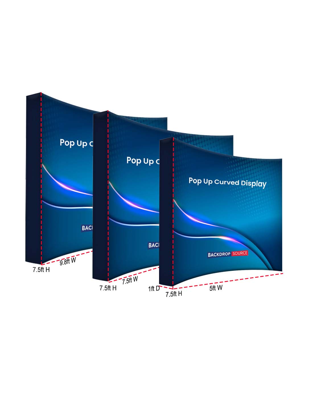 Pop Up Curved Velcro Media Wall