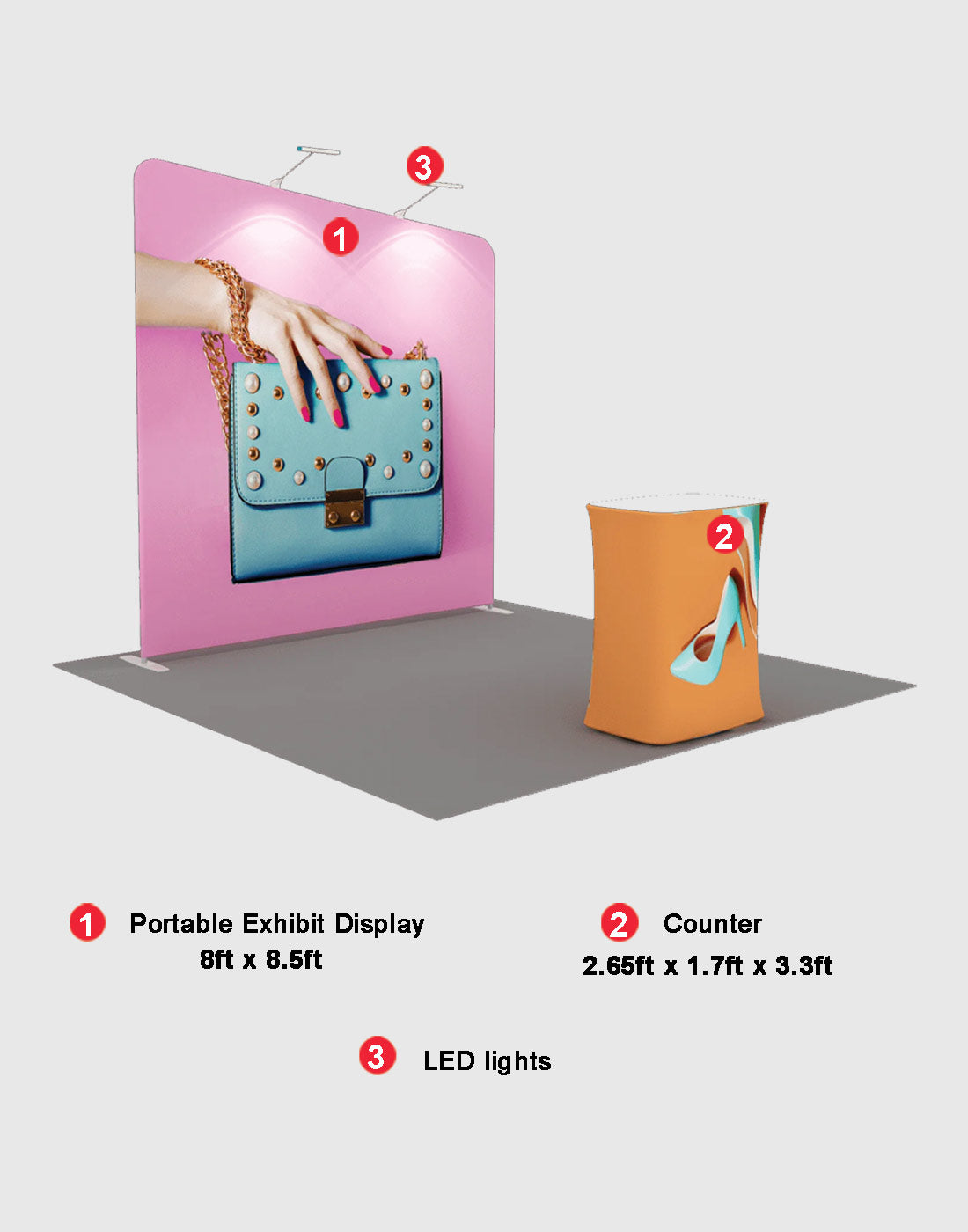 Portable Exhibit Display 10ft - Model 9