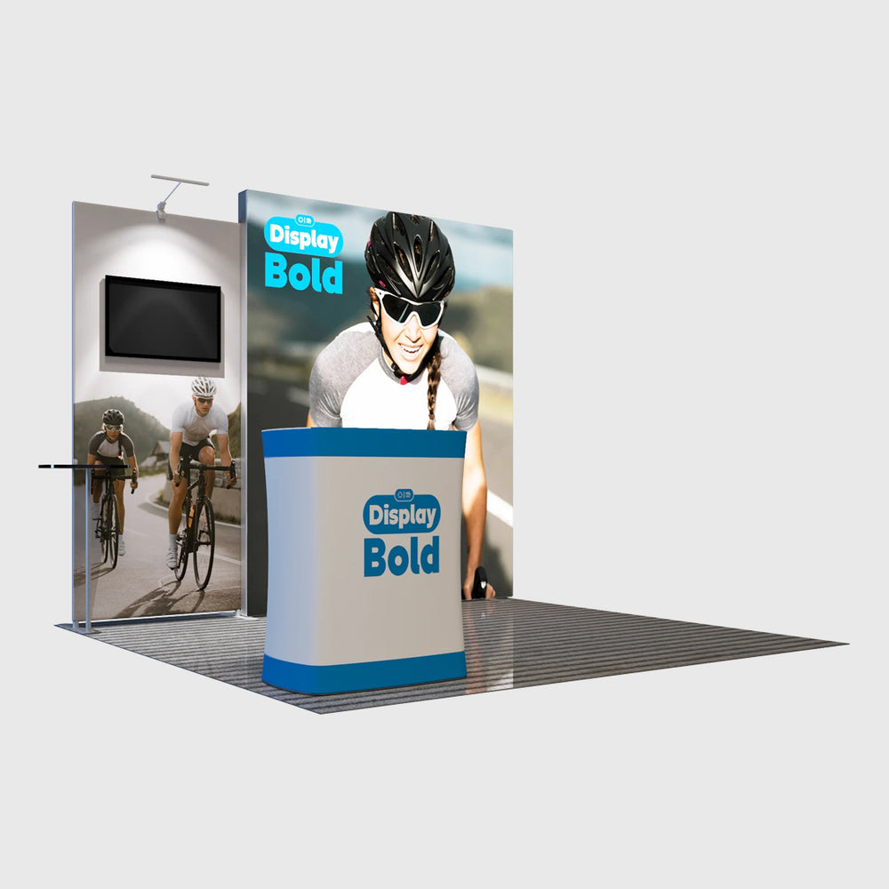 10x10 Fabric Wall Booth Kit with 2 TV Mounts