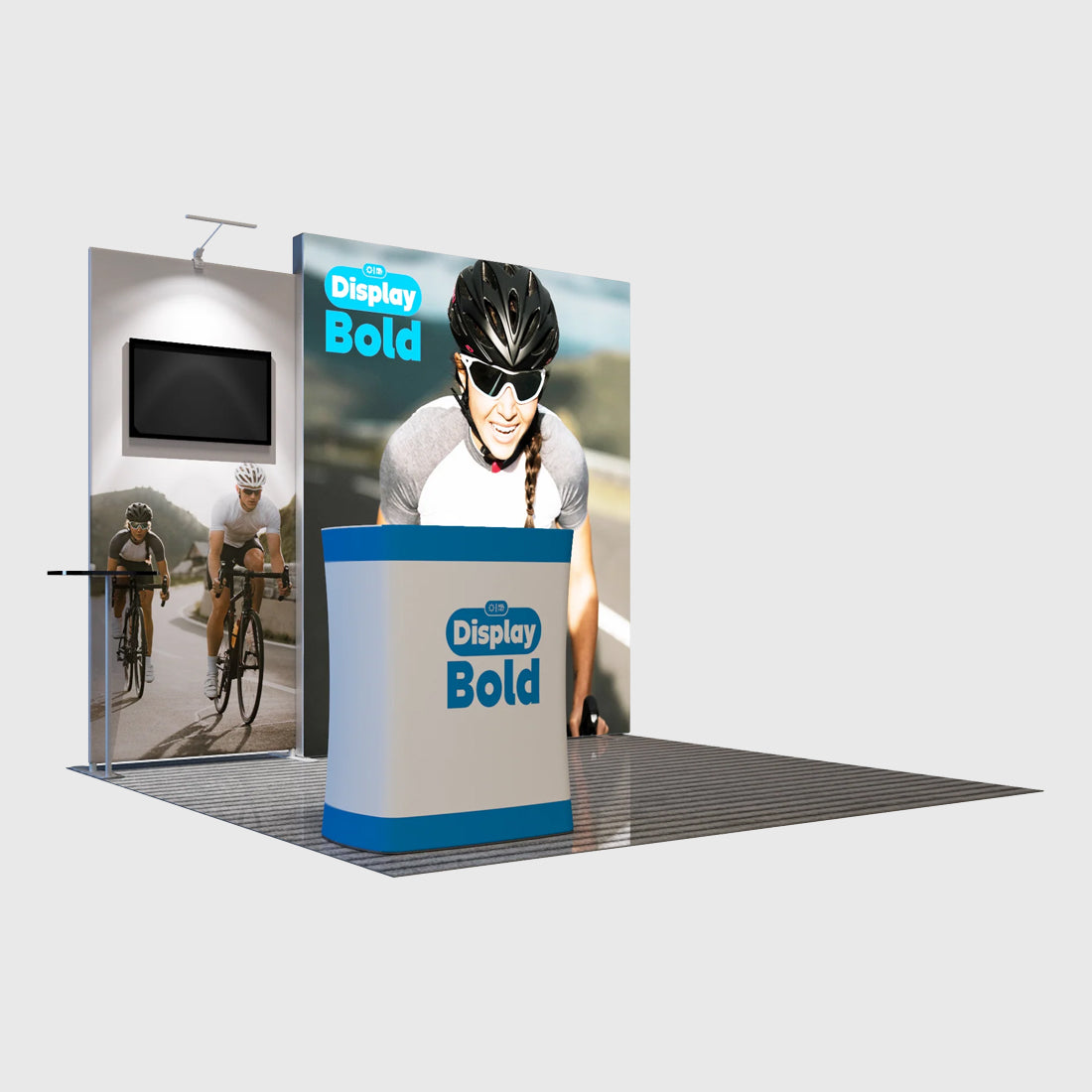 10x10 Fabric Wall Booth Kit with 2 TV Mounts