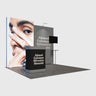 10x10 Backlit SEG Booth Kit with TV Wall & LED Counter